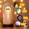 Halloween Light Up Specter Warm White Light Cloche Specter Lamp Desktop Lighting  Spooky Room Decor