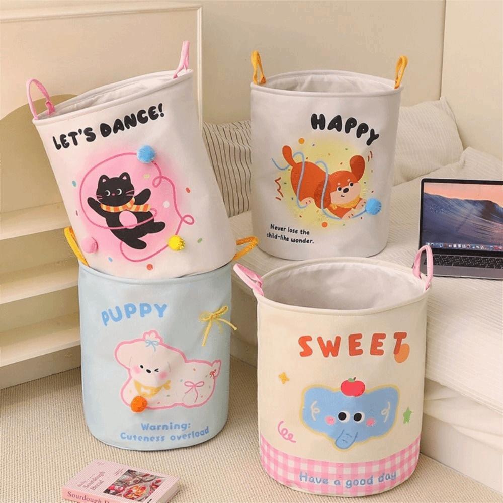 Foldable Toys Storage Basket Large Capacity Dirty Clothes Organizer Cute Laundry Basket  Household