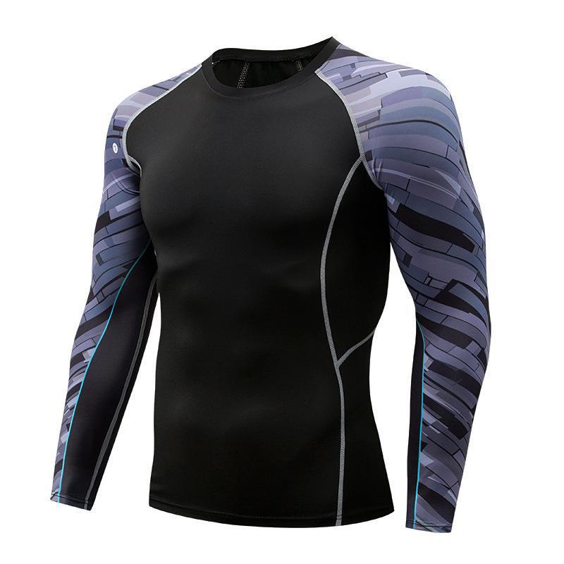 Herren Quick-Dry Langarm Sportstrumpfhose & Trainingsshirt