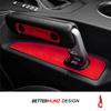 Do Ford Mustang GT 2026- Wykonany ze skóry Alcantara/Włókna węglowego Naklejka na panel hamulca ręcznego Akcesoria do tuningu wnętrza samochodu