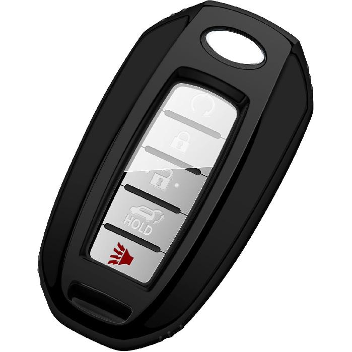 Car Key Fob Cover Compatible with Infiniti Key Case Protector Keychain Holder Q50 Q60 QX50 QX55 QX60   2024 2025 2026 Accessories for key fob A чёрный