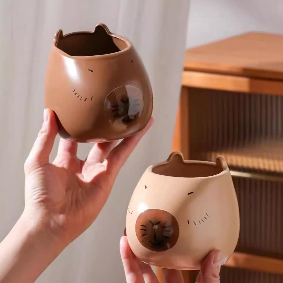 Kreativní hrnek Kapybara Roztomilé zvířátko Keramický Personalizovaný Hrnek na pití Suvenýr Roztomilý Domácí Snídaňový hrnek