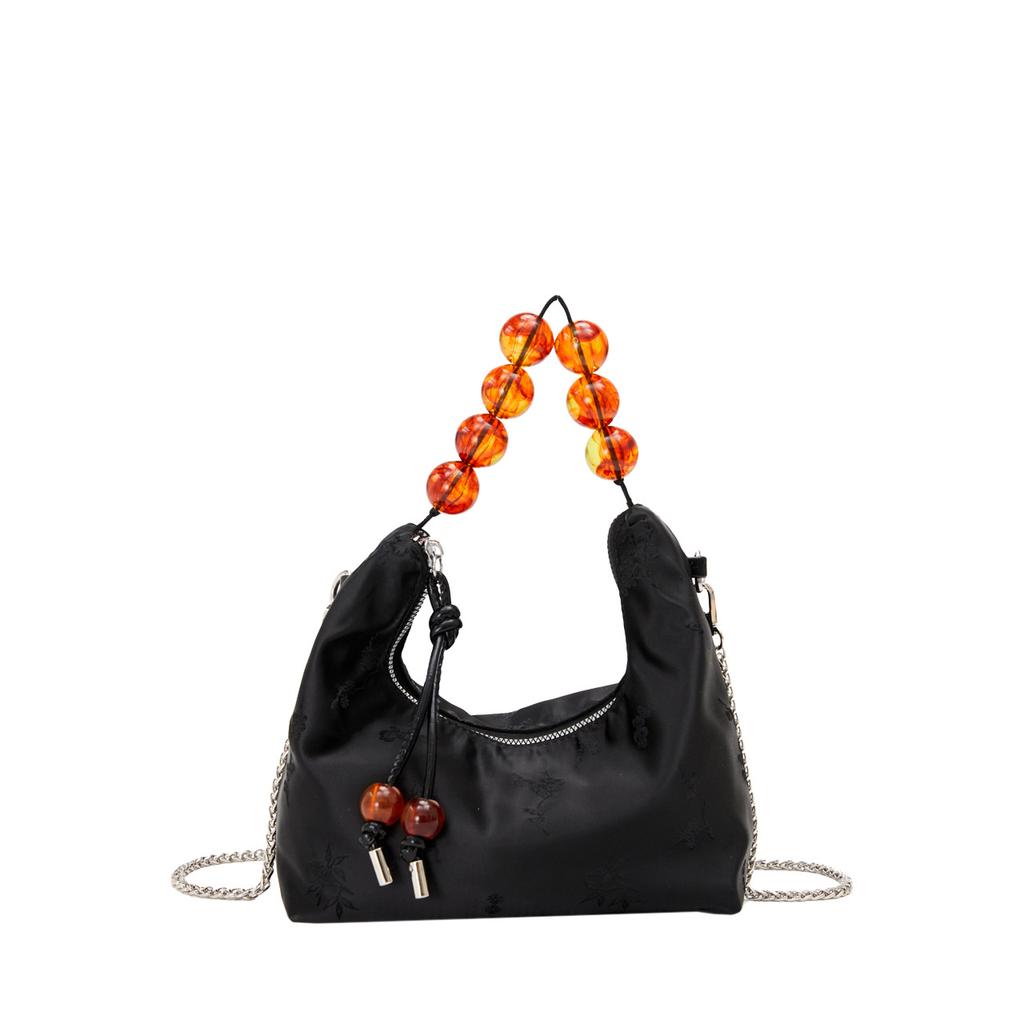 New Trend Fashion Flower Dumpling Bag Beaded Niche Portable Chain Single Shoulder Crossbody