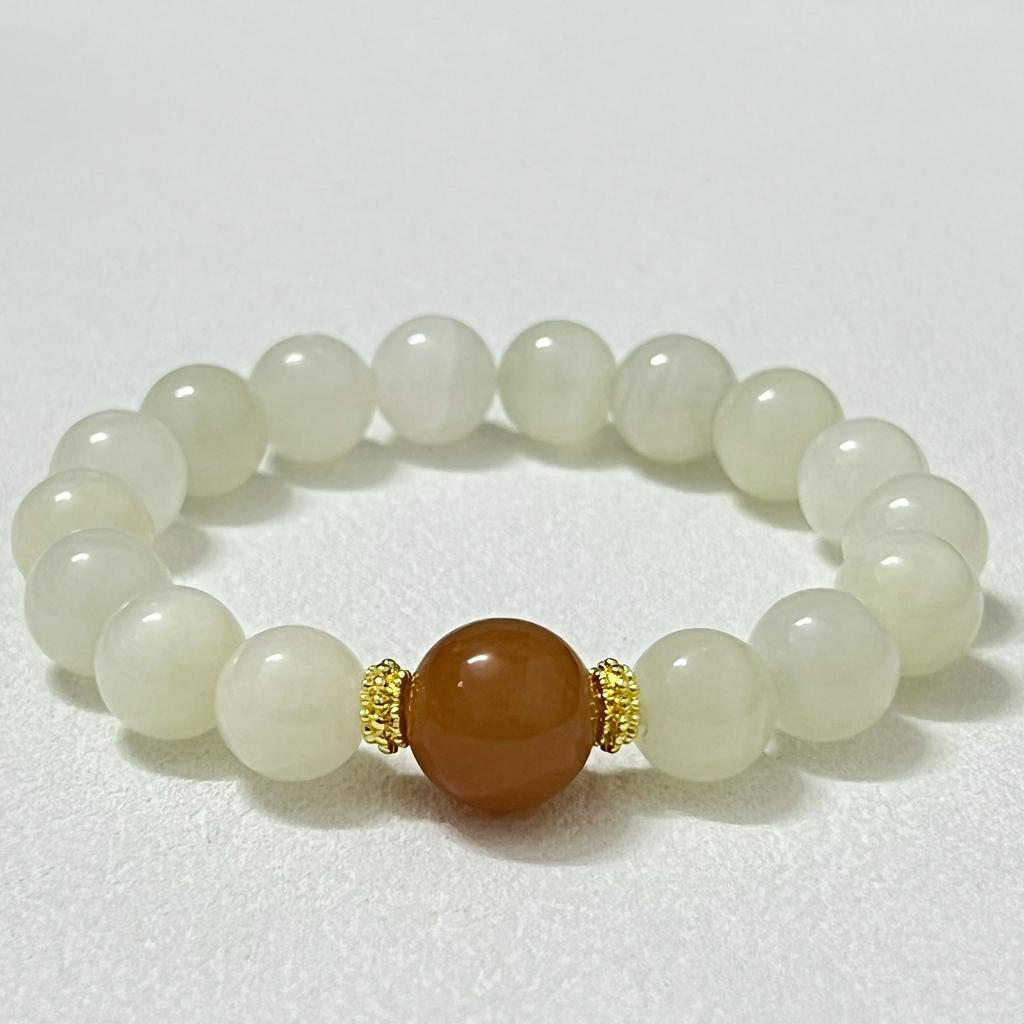 10mm Round Beads Calcite Bracelet for Women Elastic Beaded Bracelet Natural Stone Bangle DIY Jewelry Gifts