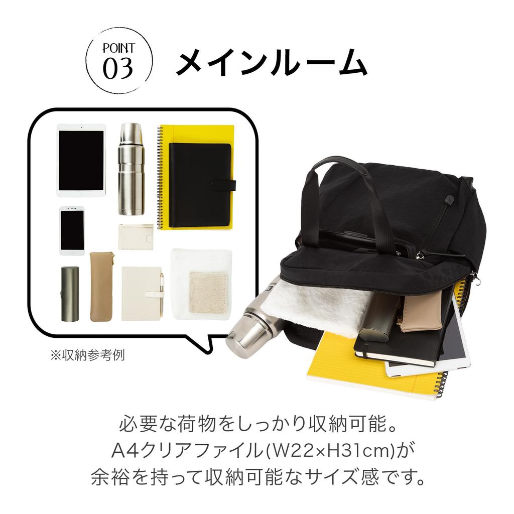 Kanana Project Collection Backpack, A4 Size, Lightweight, ECD-1, 19085, Navy