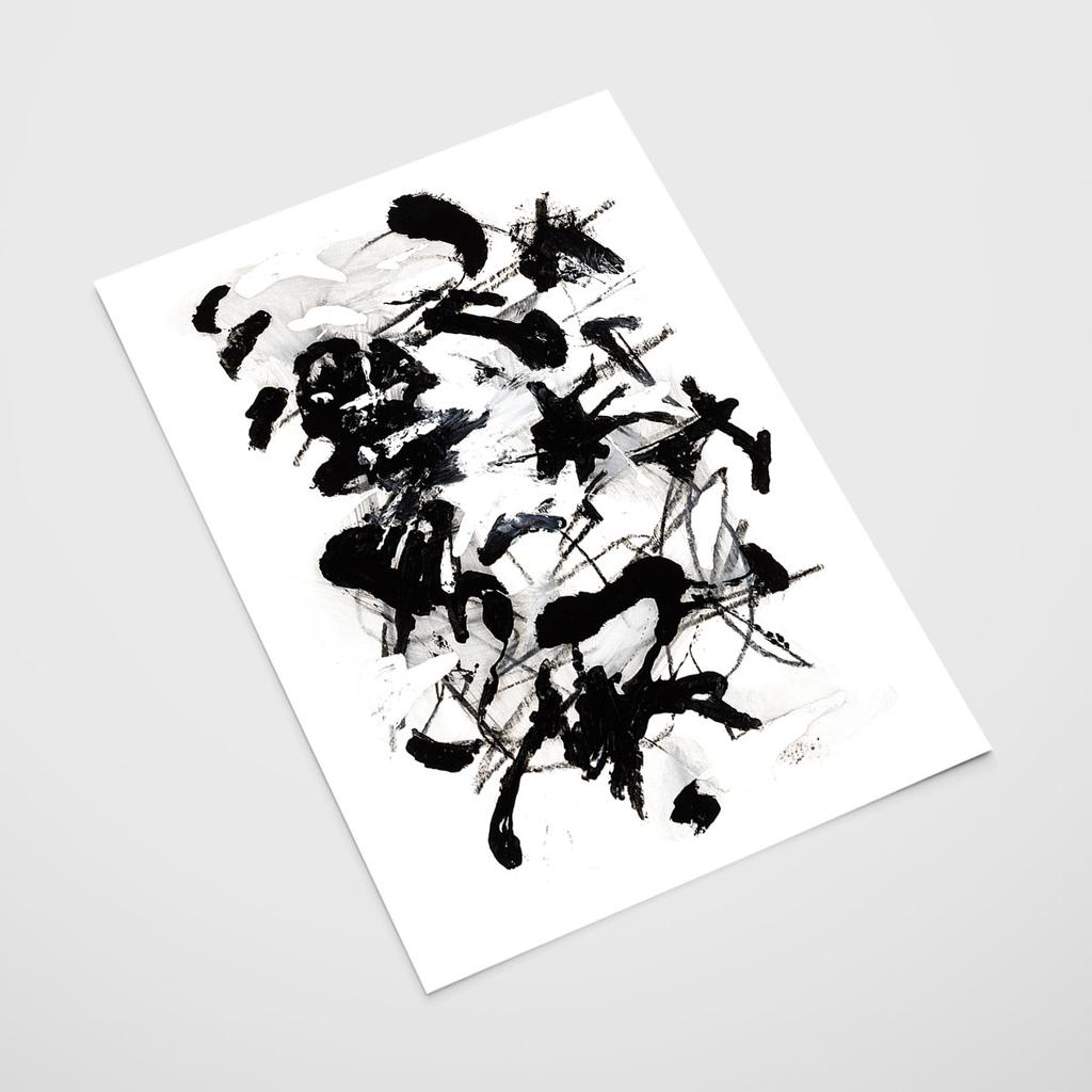 Abstract Poster Black and White