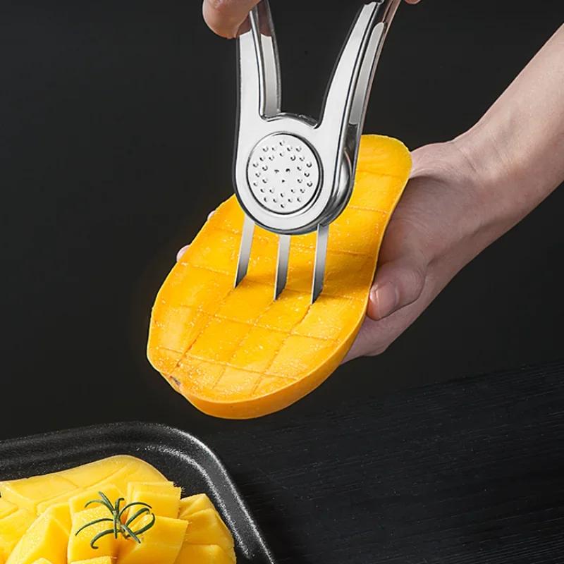 1Pc mango peeler Mango Splitter Fruit Peeler Slicer Cutter Mango Cutting Fruit Peeling Tool Coring Diced Kitchen Supplies