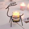 Christmas Gift Iron Candle Holders Metal Christmas Candlestick Modern Deer Candle Holder  Home