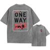 100% Baumwolle Oversized T-Shirt, Einweg Jesus Road Grafik Streetwear Tee Unisex