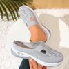 Women's Breathable Knit Slip-On Sneakers Lightweight Half Slipper, Comfortable Walking Shoes for All-Season Casual Outdoor Women's Summer Shoes