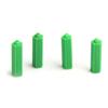 200pcs Green Masonry Screw Plastic Drywall Plugs Anchors Expansion Pipe  Engineering Construction