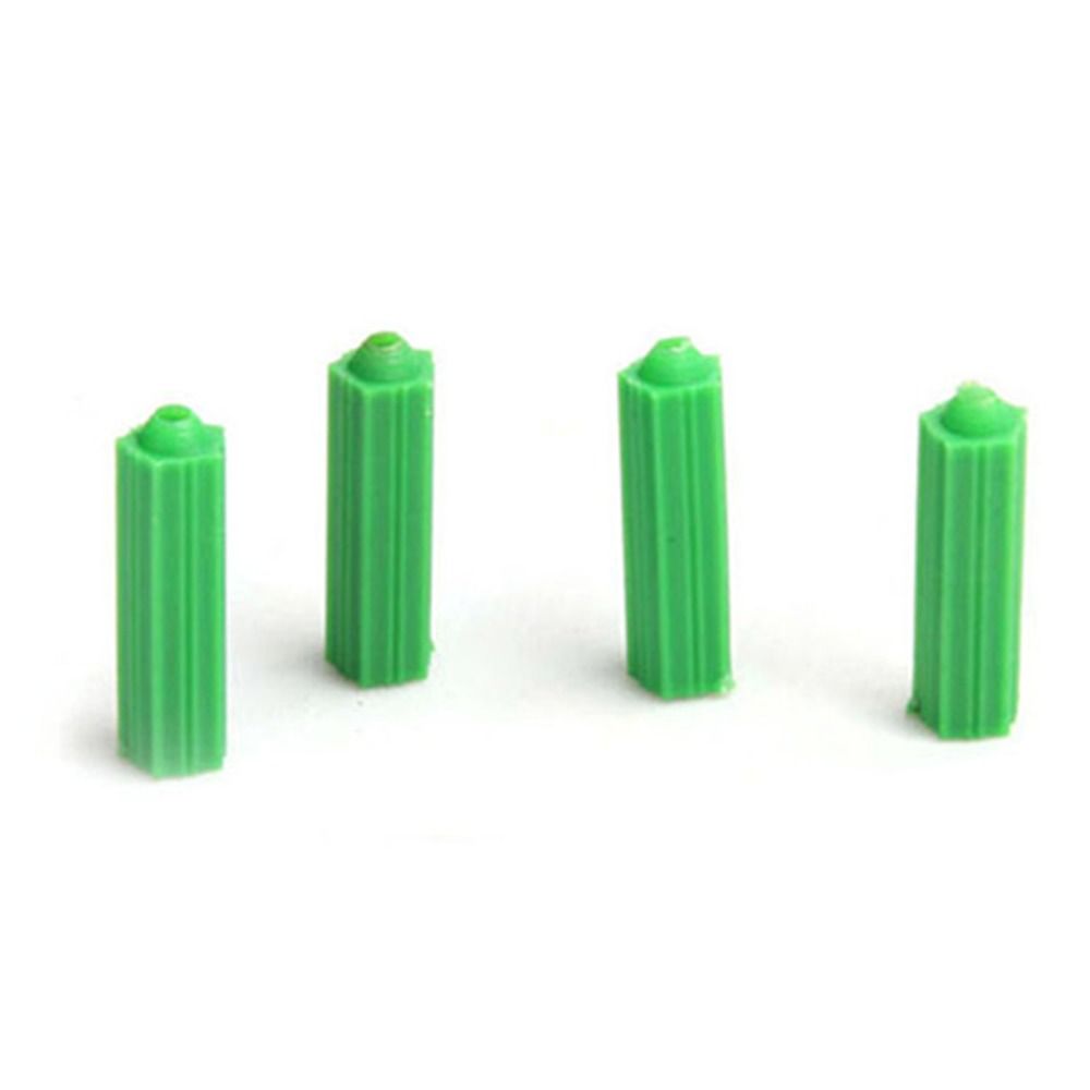 200pcs Green Masonry Screw Plastic Drywall Plugs Anchors Expansion Pipe Engineering Construction