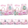 4 st/set Anime Hatsune Miku Tryckt Ryggsäck Handväska Pennfodral 750 ml Vattenflaska för Tonåring Pojke Flicka Stor Kapacitet Vattentät Skolväska Gåva