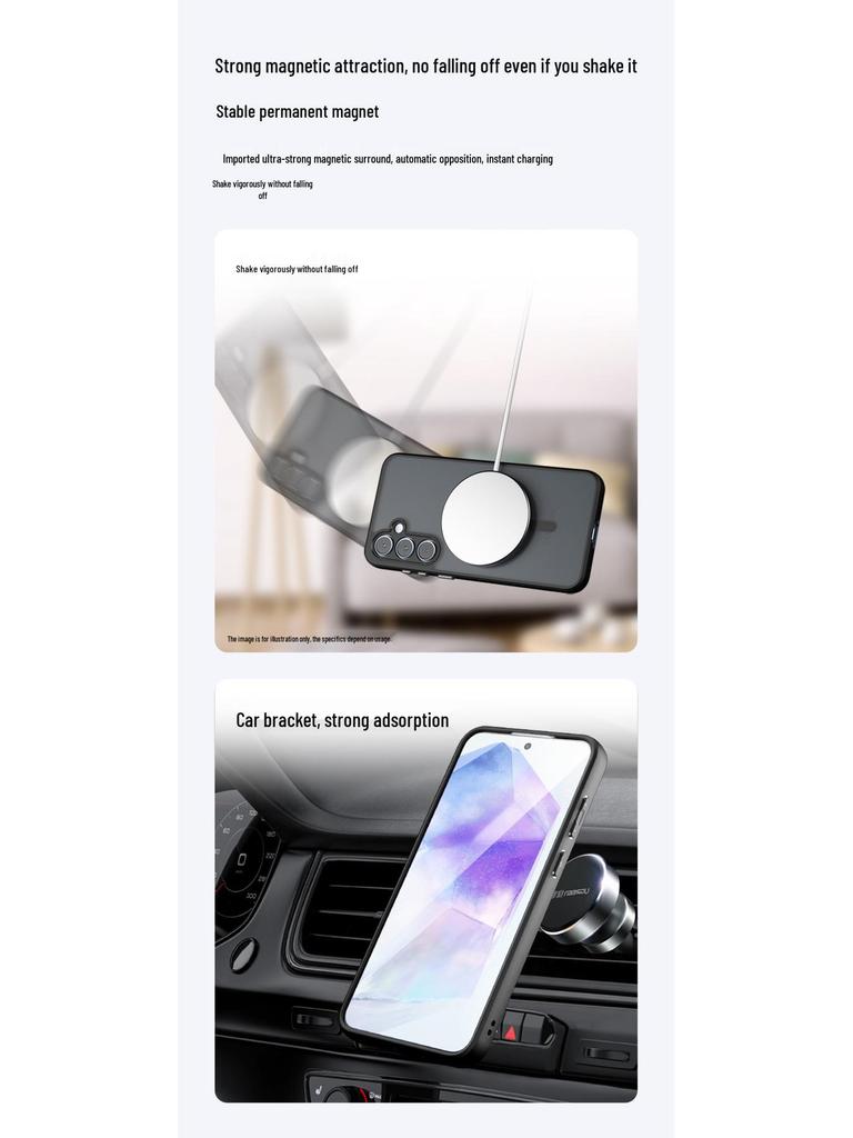Samsung A17 Airbag Stötsäkert TPU Skyddsfodral - Hudkänsla Matt & Magnetiskt Pansar