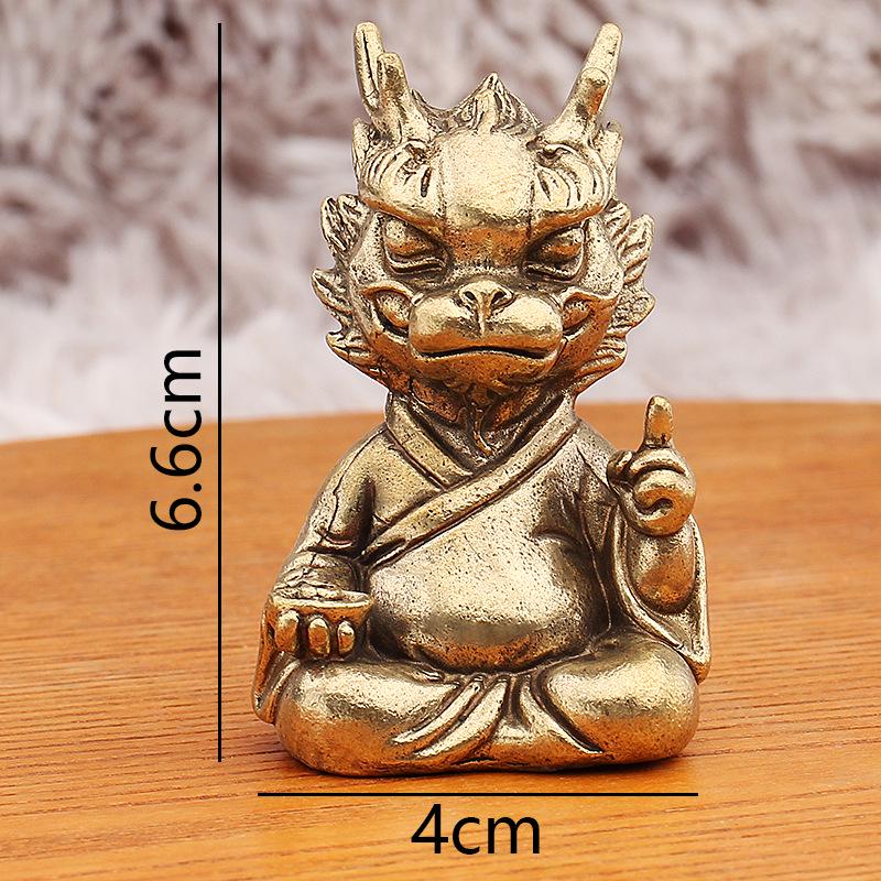 

Латунная фигурка Дракона по знаку зодиака: Привлекающий богатство ретро-подарок