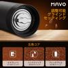 MAVO Wizard Hand Coffee Grinder, Adjustable Coarseness, Pentagonal Conical Metal Blades, CNC Stainless Steel Burrs, 20g Capacity, Silver