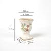 Retro Blue & White Distressed Ceramic Succulent Pot – Simple Decorative Vase for Green Plants & Flowers