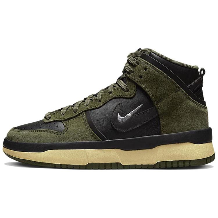

Новые женские кроссовки Nike Dunk High Up Medium Olive Black Velvet Brown Wolf Grey DH3718-200 36.5
