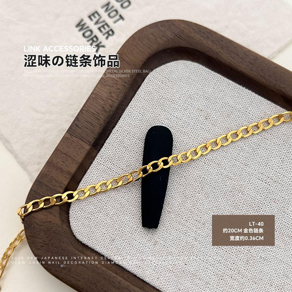 Internet Celebrity Astringent Chain Nail Accessories Japanese Pink Blue Mini Fine DIY Metal