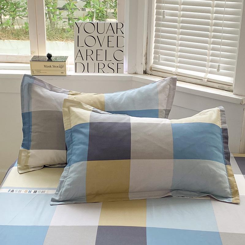 Cotton Pillowcases: Pure Cotton, Simple Style for Home, Dorms, Single & Double Rooms (Single/Pair)