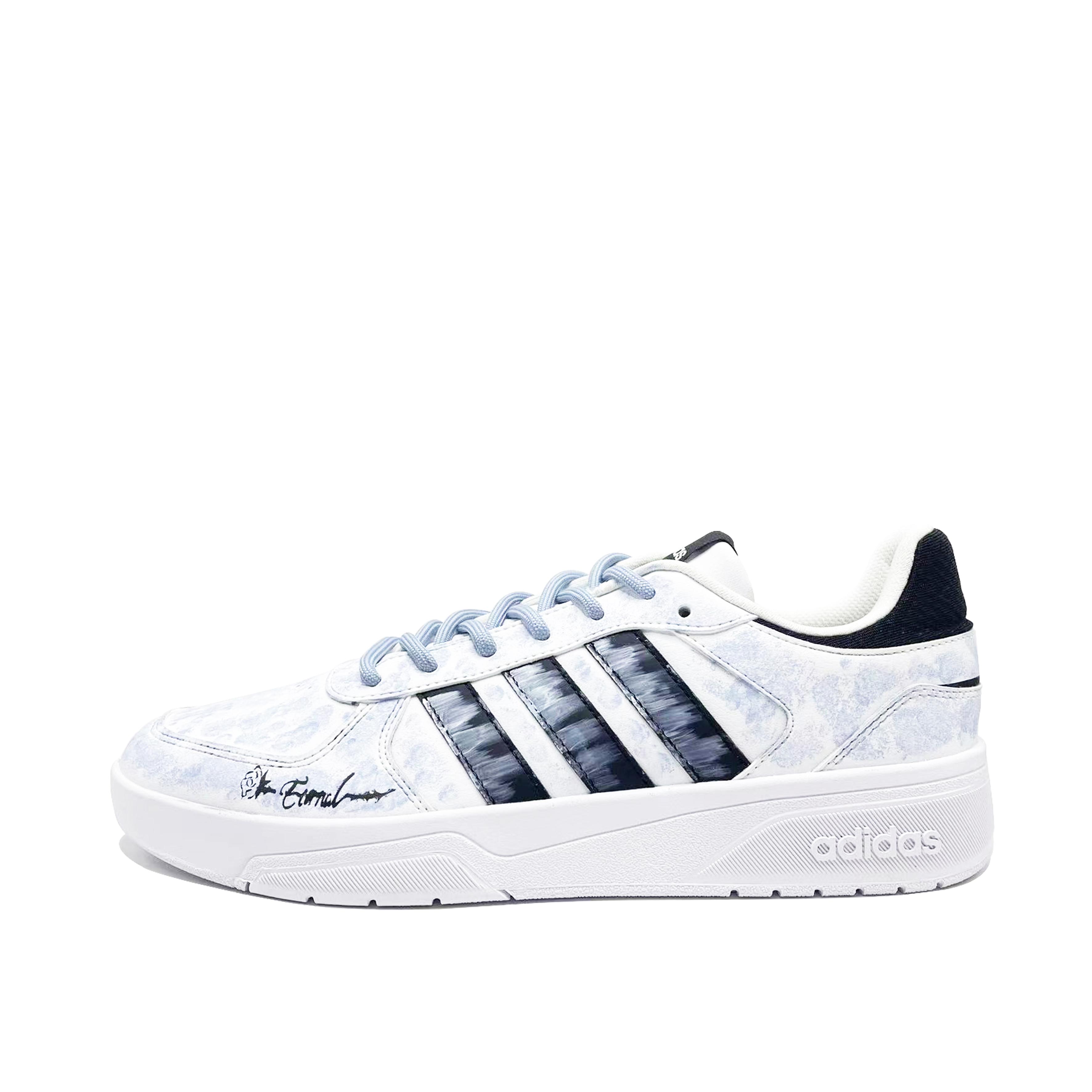 Adidas Neo Courtbeat Blue Eclipse Coverage Abrasion Resistant Low top Skateboard Shoes Unisex Blue White JS3010(Team847-) 39⅓