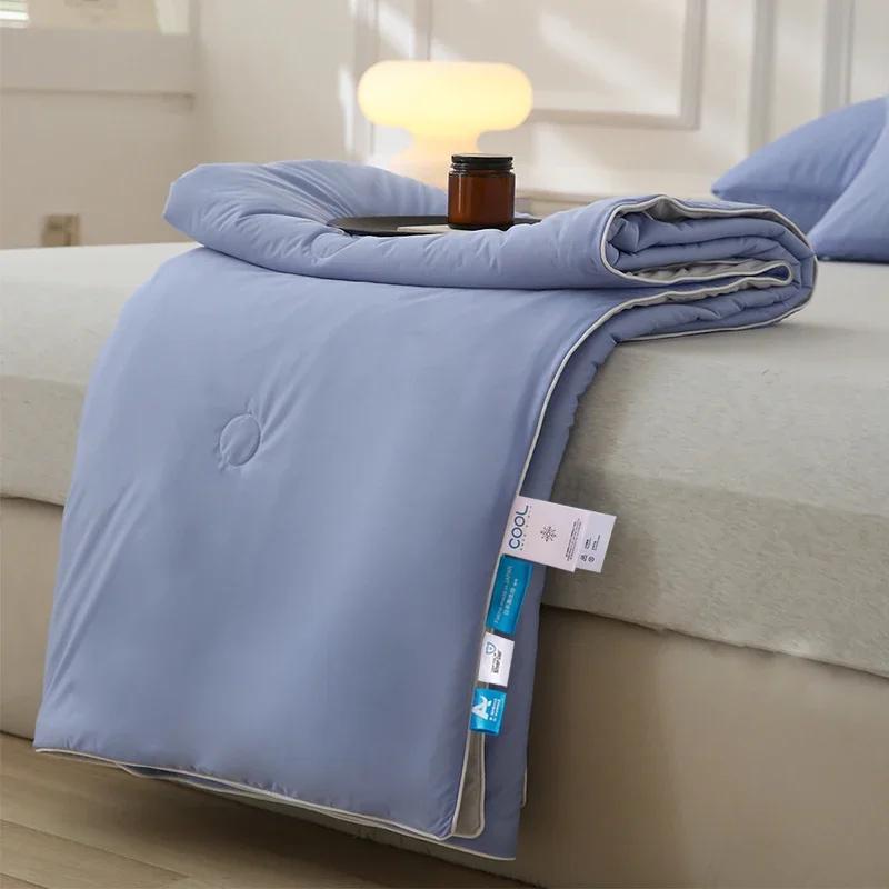 Cooling Blanket Summer Lightweight Breathable Air Conditioning Quilt Soft Smooth Spandex Cool Comforter Air Condition Comforter Thin Duvet