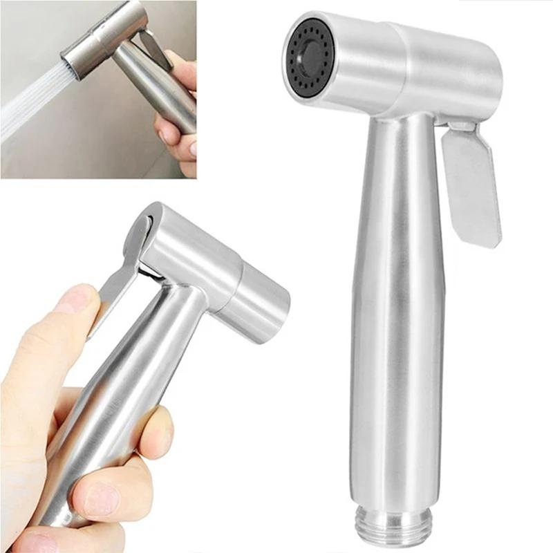 Black Handheld Toilet Bidet Faucet Sprayer Stainless Steel Bathroom Hand Bidet Sprayer Set Hose Toilet Self Cleaning Shower Head