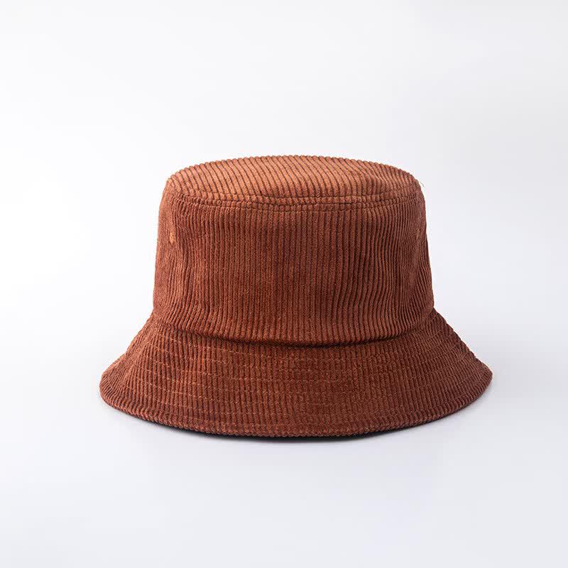 MARYYA Warm Corduroy Bucket Hat вино красного