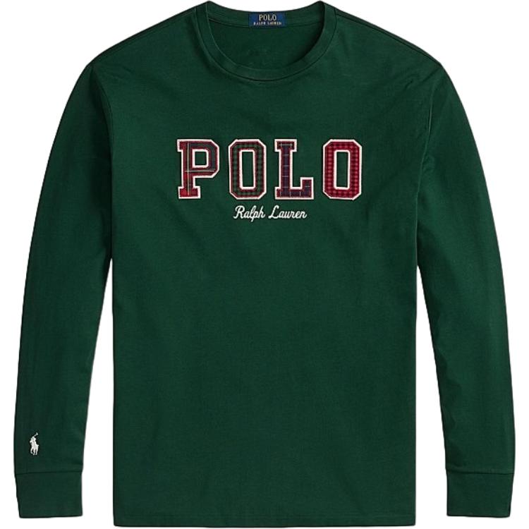 

Polo Ralph Lauren Футболка с длинным рукавом и логотипом Color Block, круглый вырез, стандартный крой, мужские топы 710981772-003 S