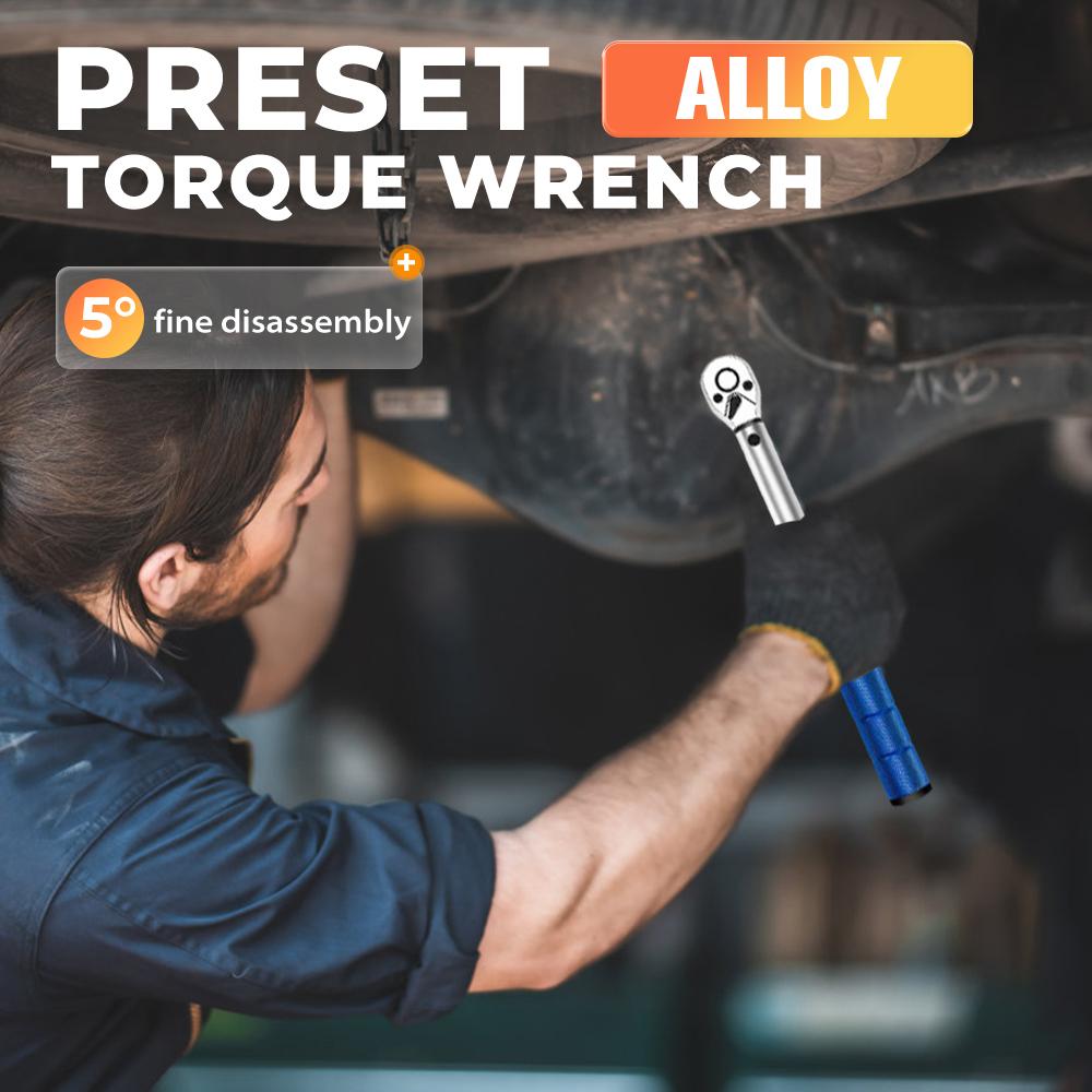 Preset Torque Wrench Kit 3/8" 1/4" 1/2" inch Adjustable Torque Wrench 72 Tooth Socket Wrench Mechanical  Repair Tool 5-350 N.m