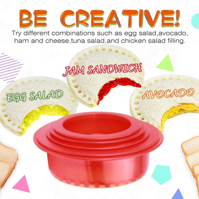 Sandwich Cutter and Sealer Crustless Sandwich Maker PP Sandwich Press Maker Peanut Butter Jelly Crustless Sandwich Cutters YY125