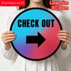 Check Out Arrow Metal Wall Art 7.87x7.87 / 11.81x11.81 Inch Round Aluminum Sign for Shop Cafe Restaurant Business Wall Decor