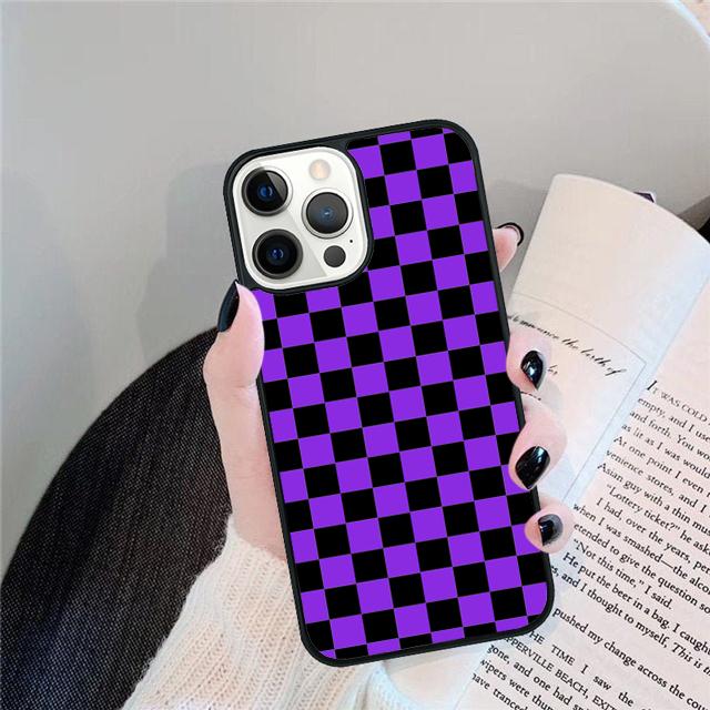 Checkerboard Checked Checke Soft Phone Case Cover For iPhone 17 Air 15 16 Pro Max 14 13 12 11 Pro Max Plus