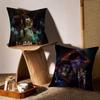 Inside Job Cushion Cover Anti-dustmite Pillowcase Invisible Zipper Silky Short Plush Sofa Cushion Cover