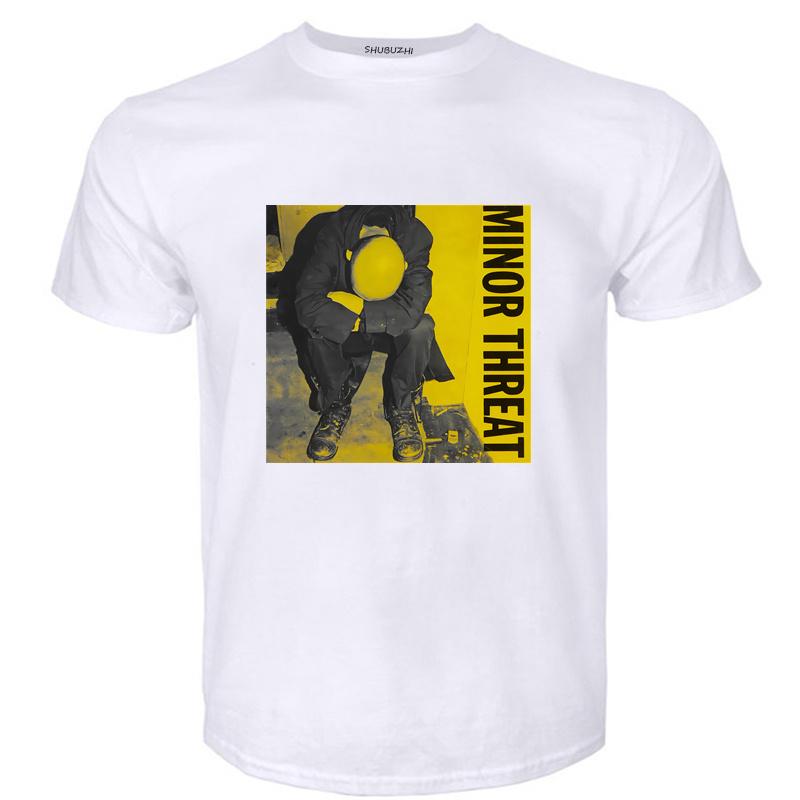 MINOR THREAT YELLOW Unisexs T Shirt Black Comfortable T ShirtCasual Short Sleeve TEE Unisexs Tee Shirts Fashion Style Unisex Tee