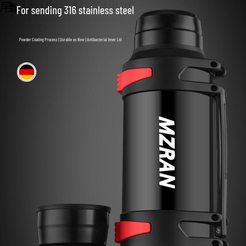 4L Stainless Steel Travel Thermos Mug for Men - Large Capacity Car Kettle Flask