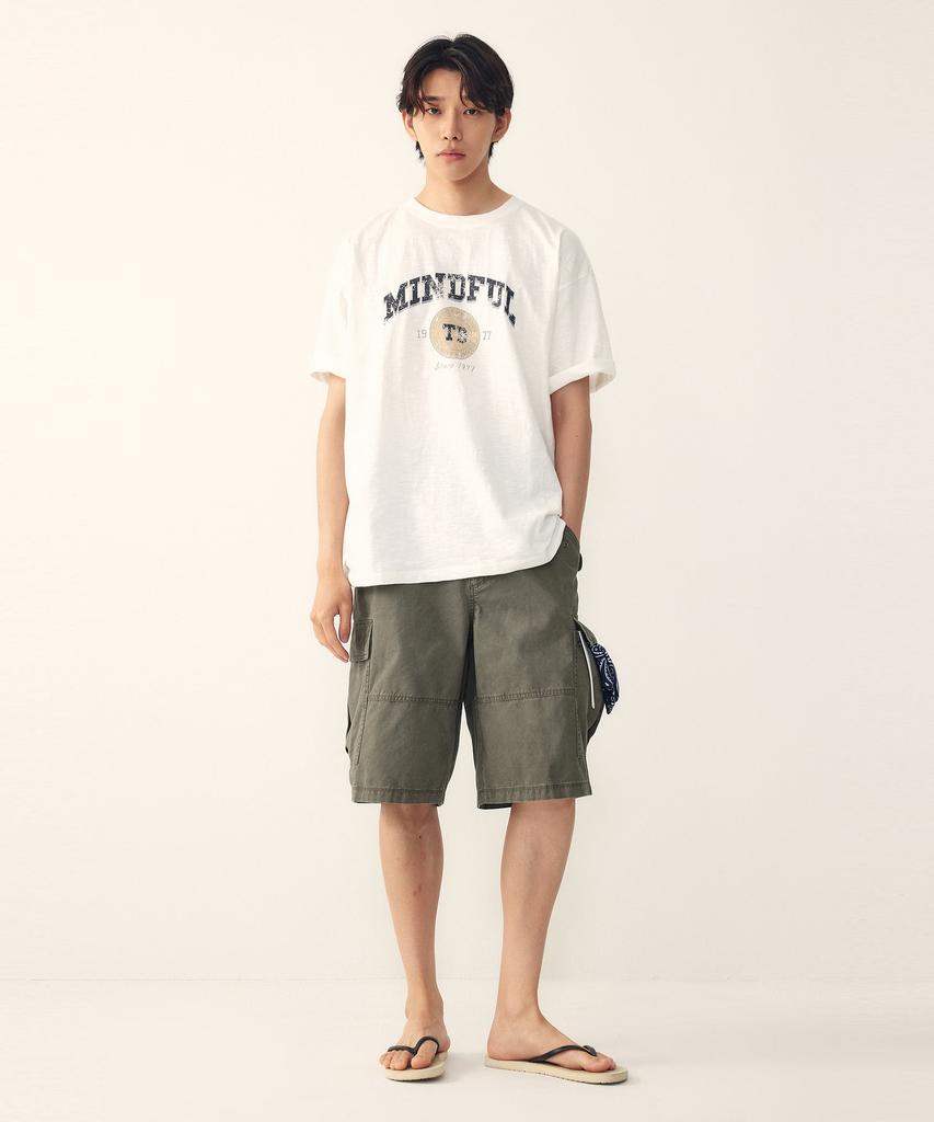 STUDIO TOMBOY [Men] Cotton Cargo Half Pants_Khaki 9156231114