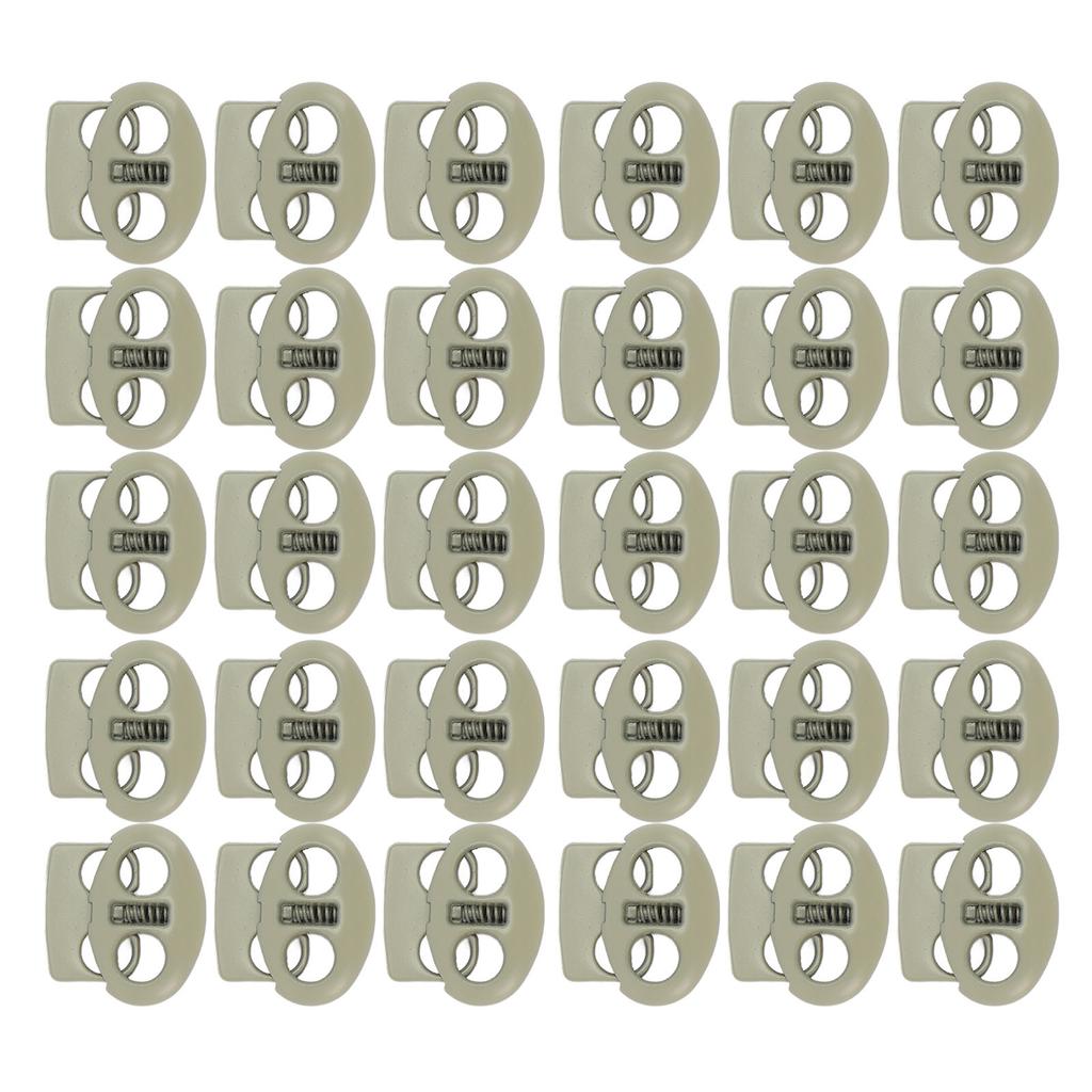 30PCS Metal Cord Locks End Spring Stop Toggle Stoppers Rustproof Lightweight Lanyard String Cord