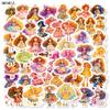 103056PCS Afro Hair Cartoon Princess Stickers Aesthetic Anime Girl Decal DIY Laptop Guitar Skateboard Luggage Graffiti Sticker