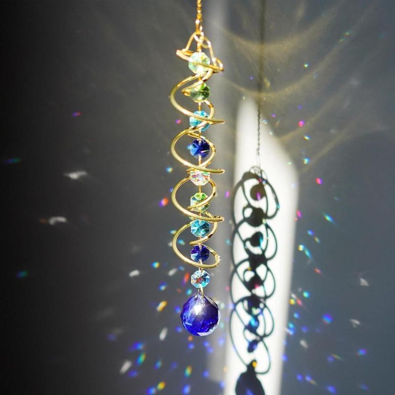 Sun Catcher Wind Chimes Crystal Wind Chime Living Room Luxury Hang Stained Glass Outdoor Macrame Pendant Decoration Accessories