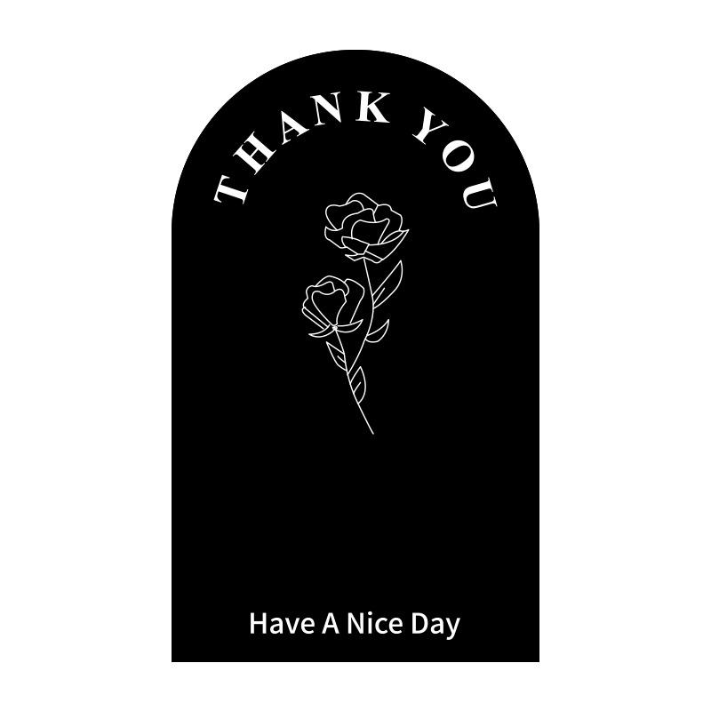 In-Stock Rectangular Thank You Stickers for Airplane Box Sealing, Gift Box Packaging, Decorative Coated Paper, Self-Adhesive.