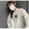 Essentials X FO Lines Striped Fleece Sweatshirt Mens Loose Fit High Street Casual Winter Pullover