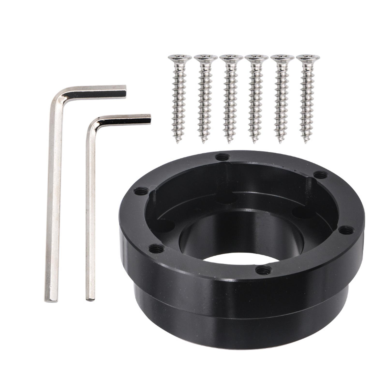 

13/14-дюймовая пластина-адаптер рулевого колеса для G29 G920 G923, алюминиевая проставка-адаптер рулевого колеса с винтами, модифицированная деталь чёрный