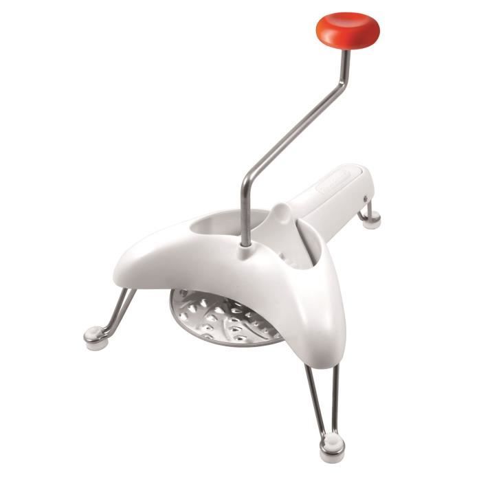 MOULINEX Classic Mouli-julienne, Râpe, Emince, Pieds Rabattables, Compatible Lave-vaisselle, Fabriqué En France, Blanc K1011014
