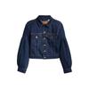 Levis Lantern Sleeve Lapel Denim Jacket Women Jackets Dark-Blue 37569-0000