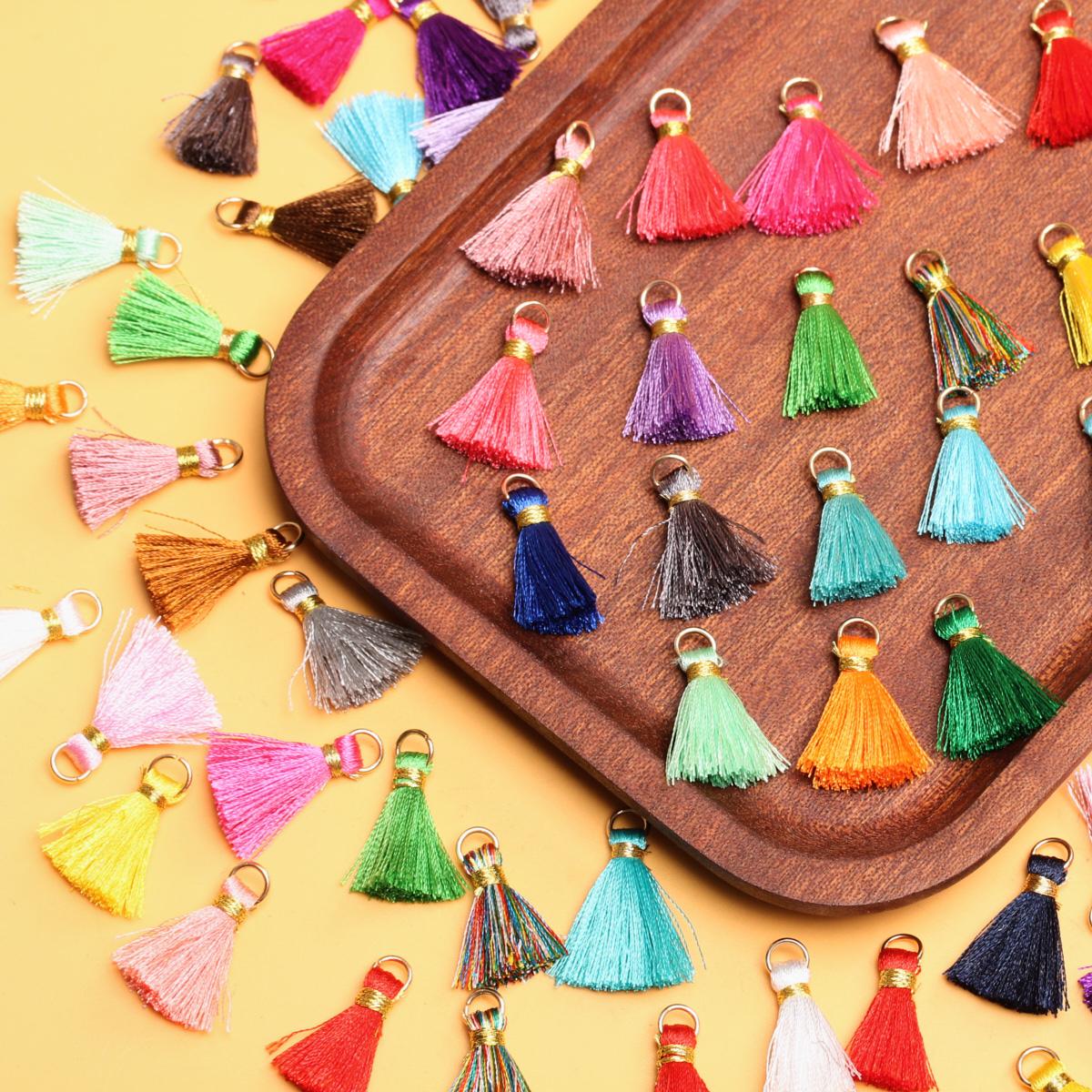 

500 шт., аксессуары для волос с бахромой, материалы ручной работы, маленькие петли с кисточками, ювелирные аксессуары, золотая нить, модные серьги «сделай сам»