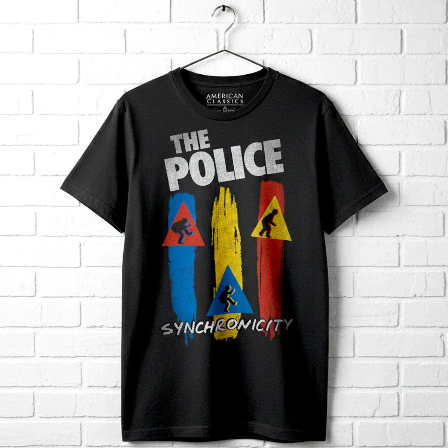 Стинг и The Police Альбом Synchronicity Обложка Мужская Футболка Сюрреалистичная Рок-группа Тур M