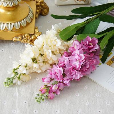1Pc Artificial Flower Branch Vivid Easy Maintain Lightweight Useful Exquisite Simulation Silk Violet for Autumn