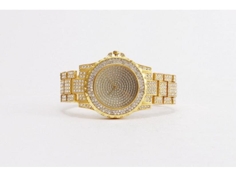 Damen Quarz Mode Armbanduhr mit Voll Diamantbesetztem Design