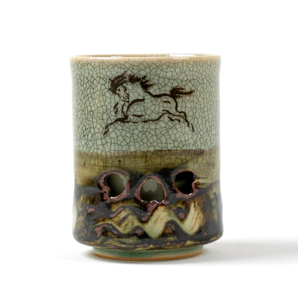 Ohori Soma Ware Matsunaga Kiln Teacup A Insulated Teacup Perfect As a Gift for a 60th Birthday Double-Layered (2.2 Inches) - Stylish, Double-layered